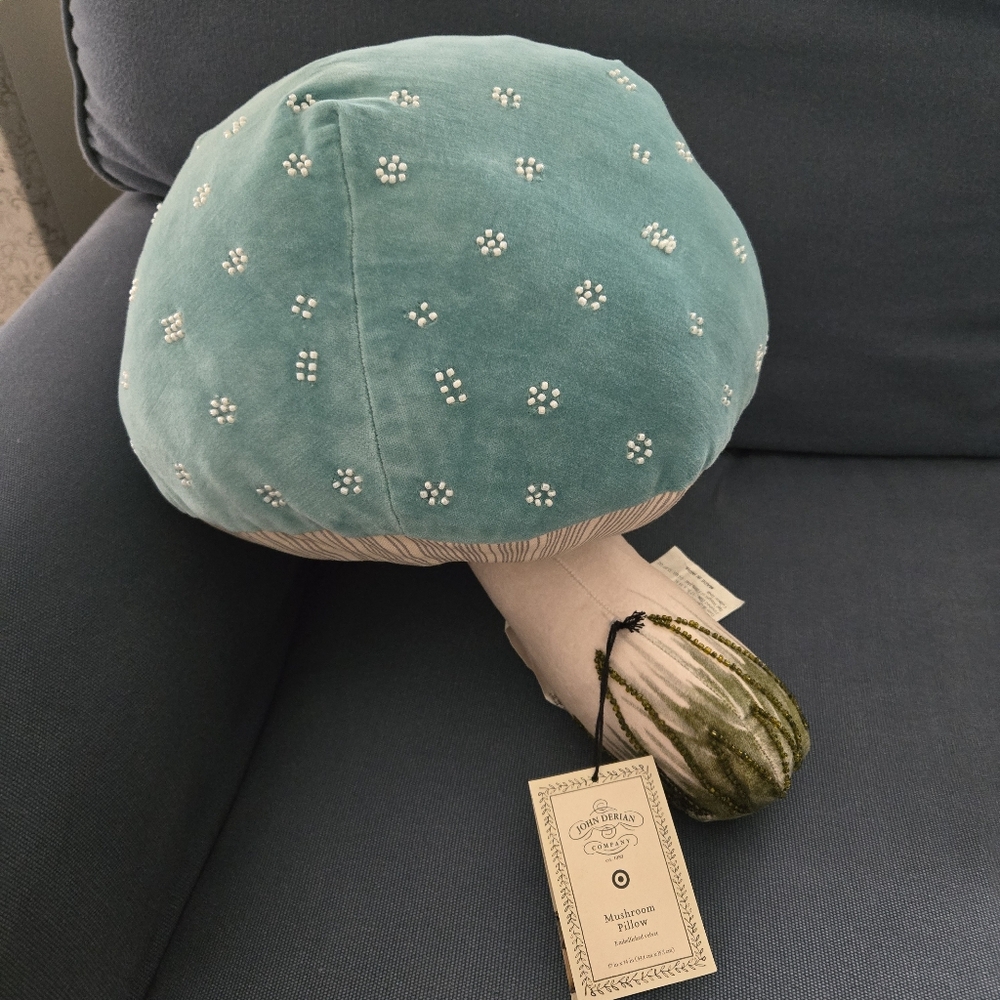 John Derian (Target) Mushroom Pillow (blue)